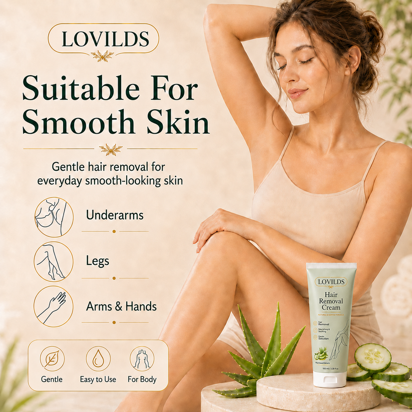Women and Men Using Hair Removal Cream