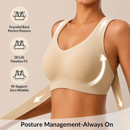 🔥LAST DAY 50% OFF Cross Back Front Closure Wireless Posture Support Bra